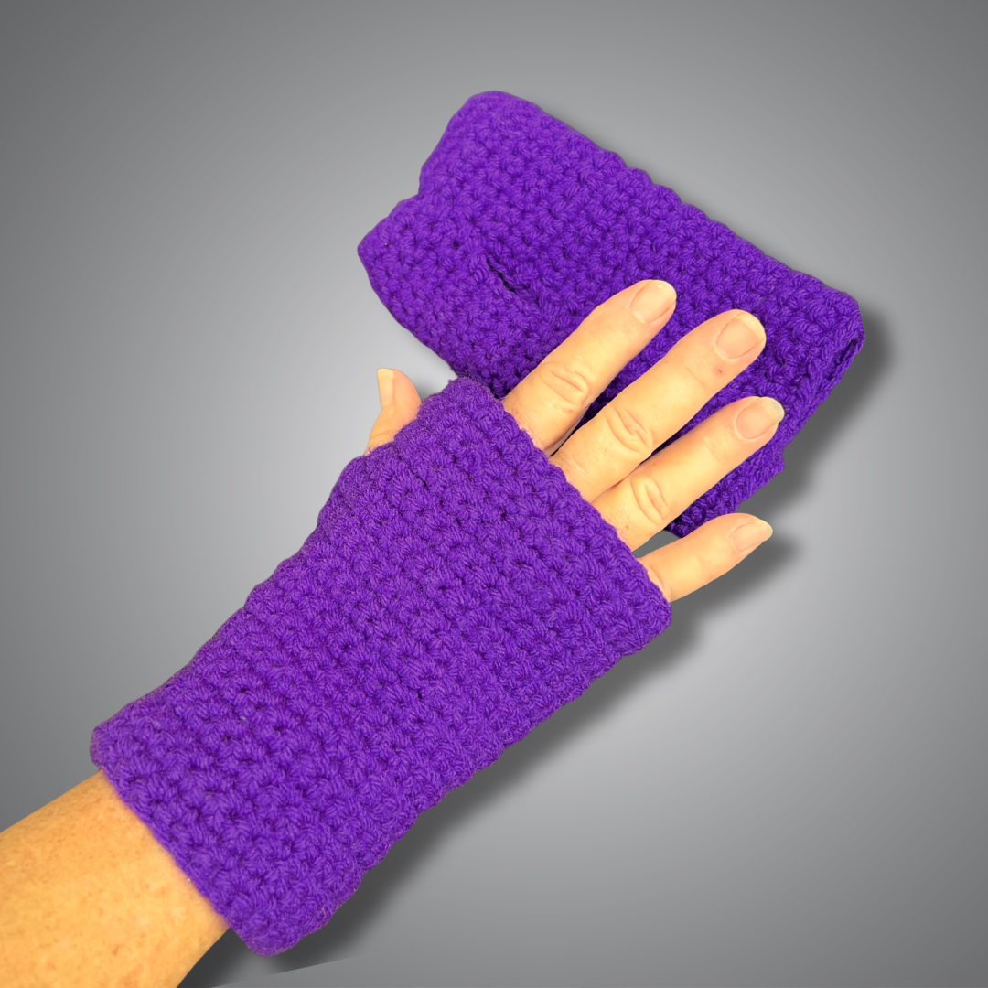 Gloves Crochet Fingerless Short Pair