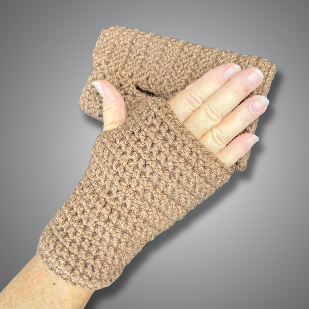 Gloves Crochet Fingerless Short Pair
