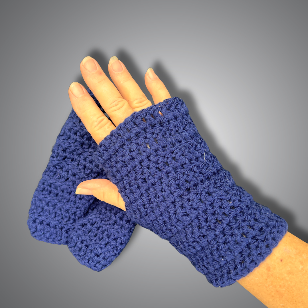 Gloves Crochet Fingerless Short Pair