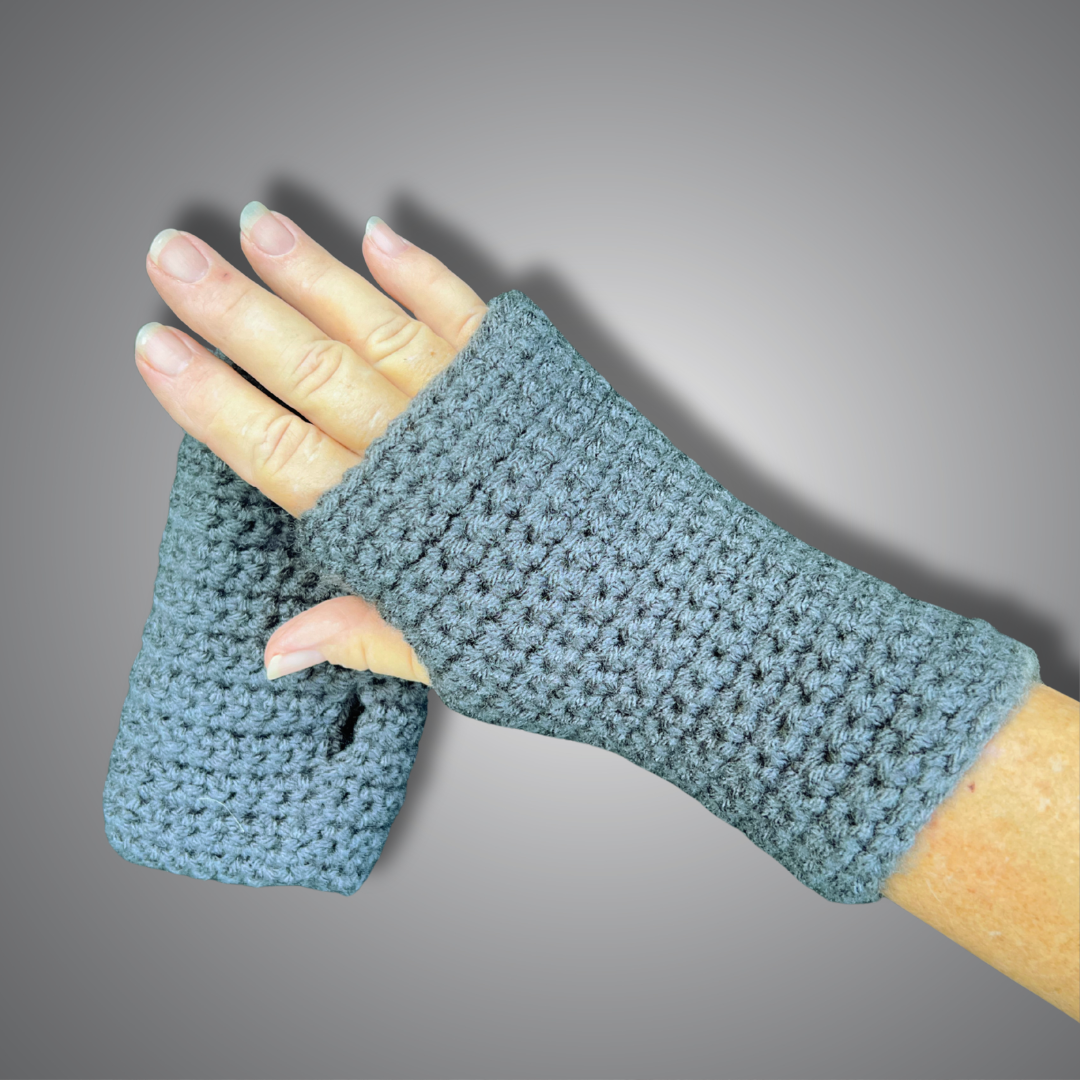 Gloves Crochet Fingerless Short Pair