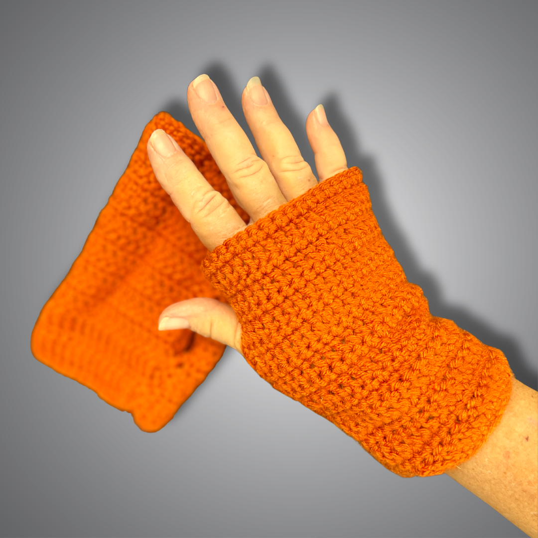 Gloves Crochet Fingerless Short Pair