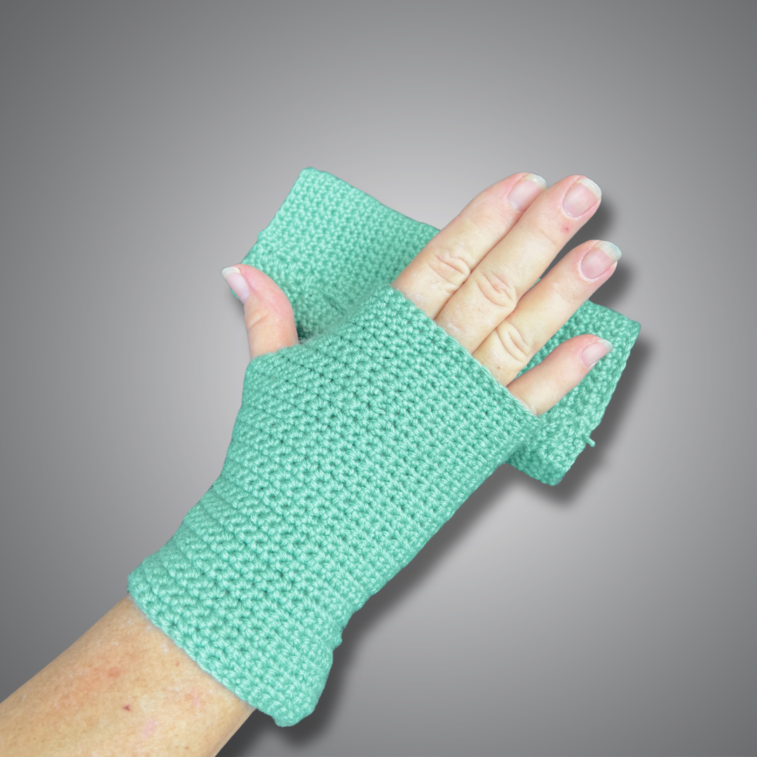 Gloves Crochet Fingerless Short Pair