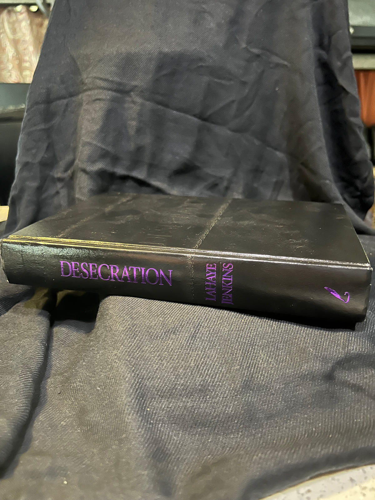 Book Shelf Hanging Sci-Fi Fantasy| Repurposed Hardback Hanging Shelf with Paracord (Upcycled Decor)