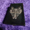 Box, Wood Engraved Celtic Wolf | Handcrafted Wolf Spirit Storage for Tarot, Crystals & Altar Tools