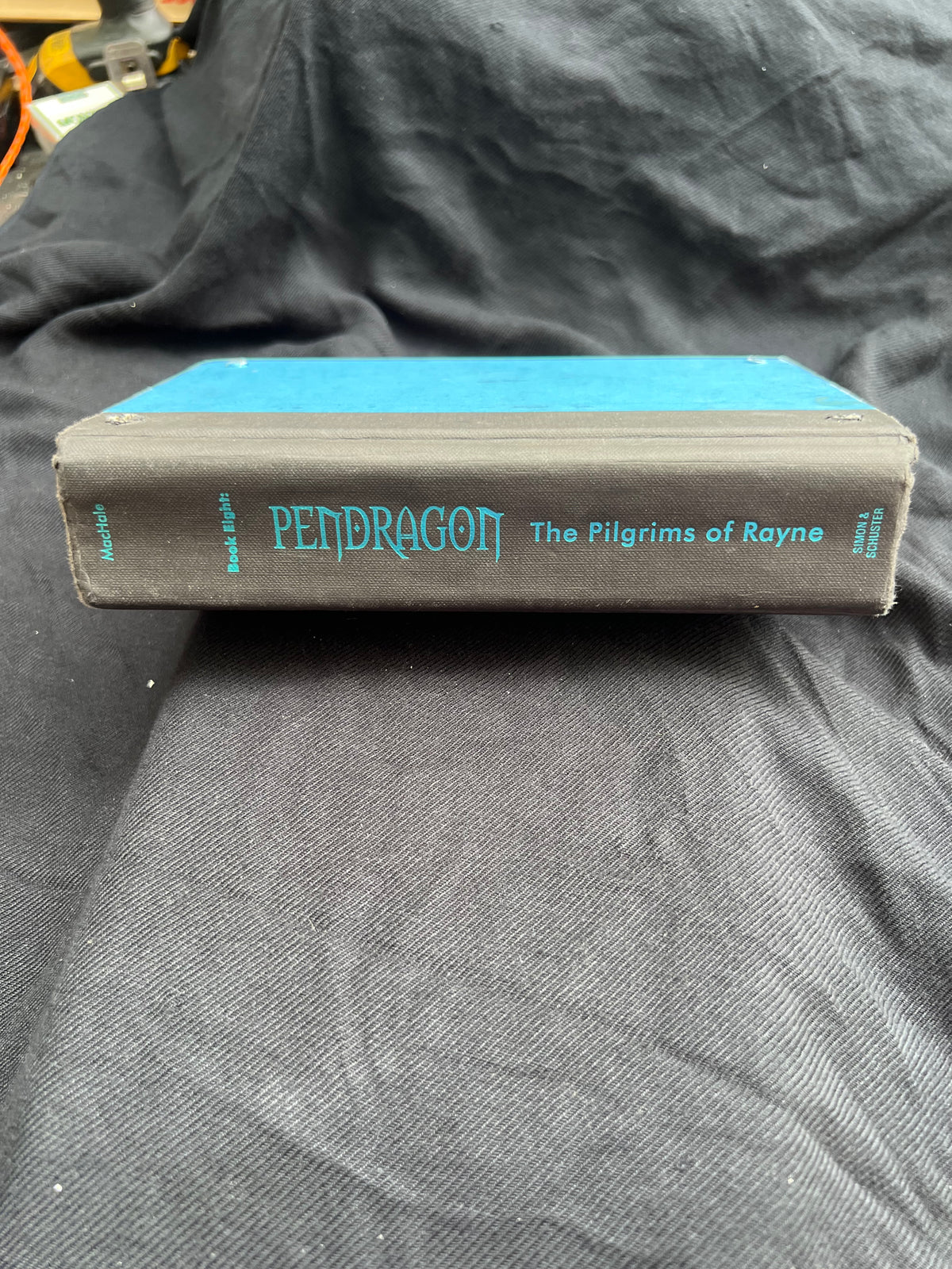 Book Shelf Hanging Sci-Fi Fantasy| Repurposed Hardback Hanging Shelf with Paracord (Upcycled Decor)
