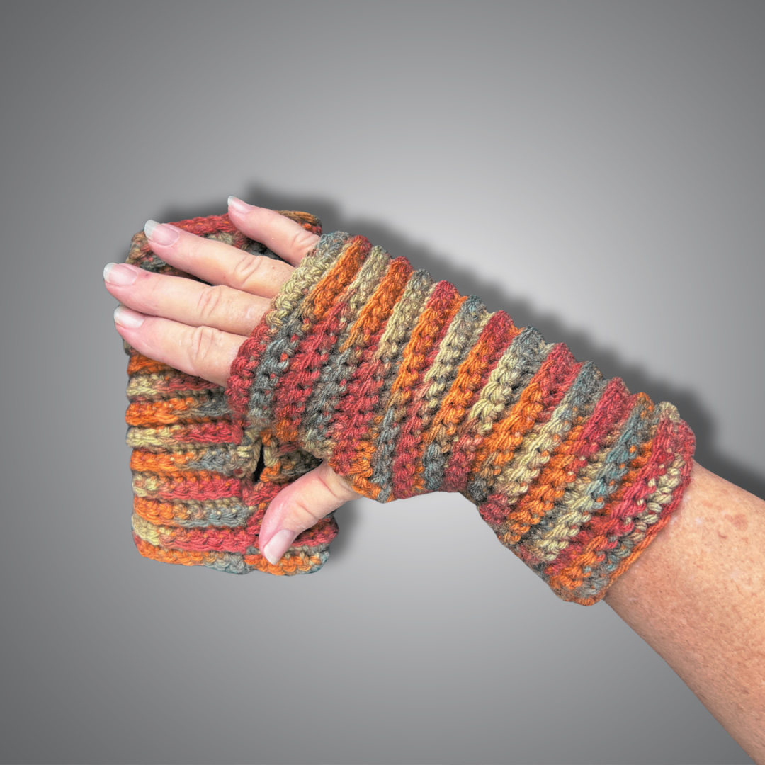 Gloves Crochet Fingerless Short Pair