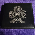 Box, Wood Engraved Celtic Shamrock | Handcrafted Irish Storage for Tarot, Crystals & Treasures
