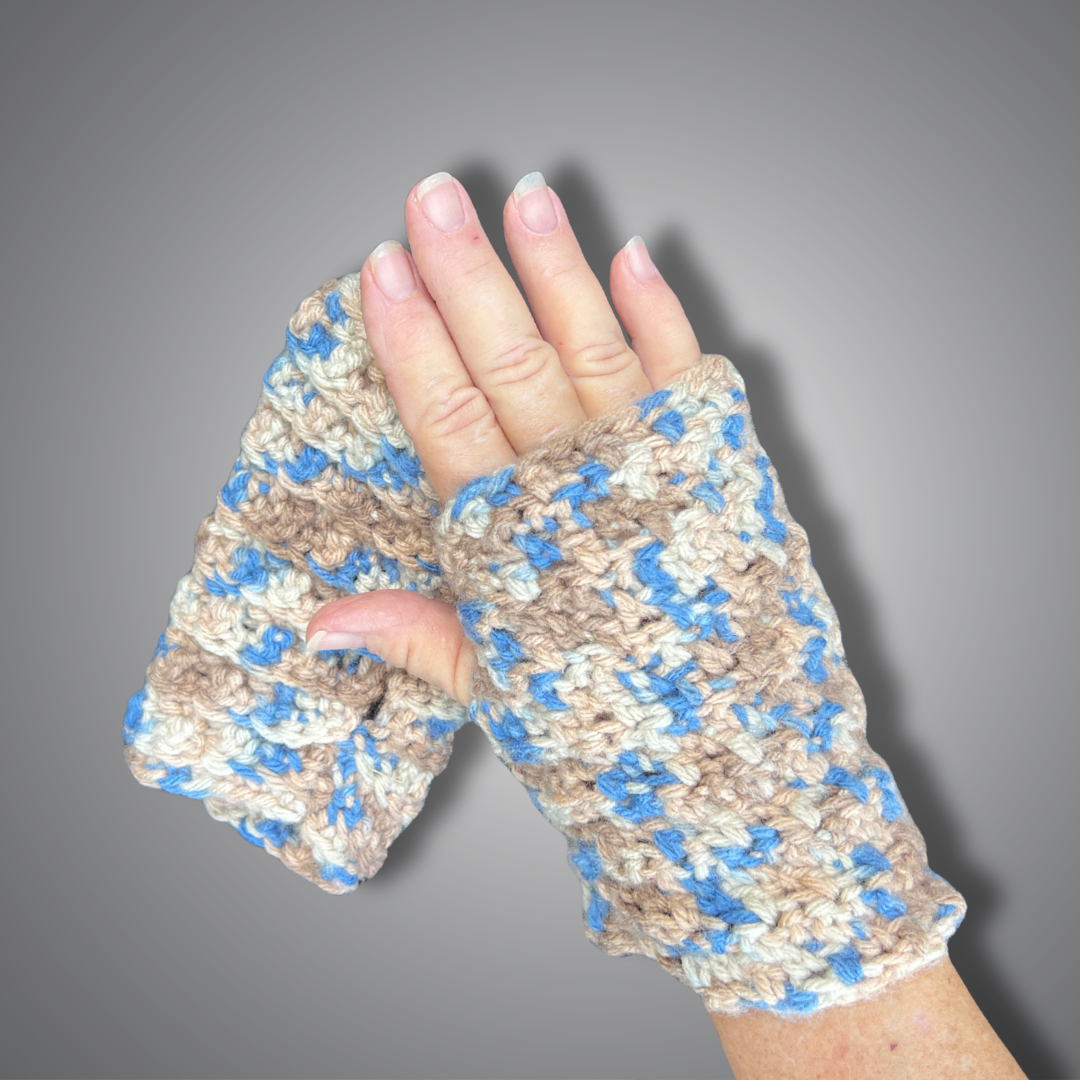 Gloves Crochet Fingerless Short Pair
