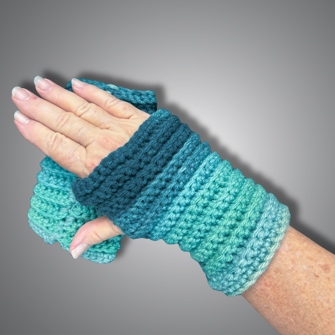 Gloves Crochet Fingerless Short Pair