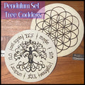Board, Pendulum Tree Goddess 6" | Hand Wood-Burned Pendulum Board + Crystal Grid Back