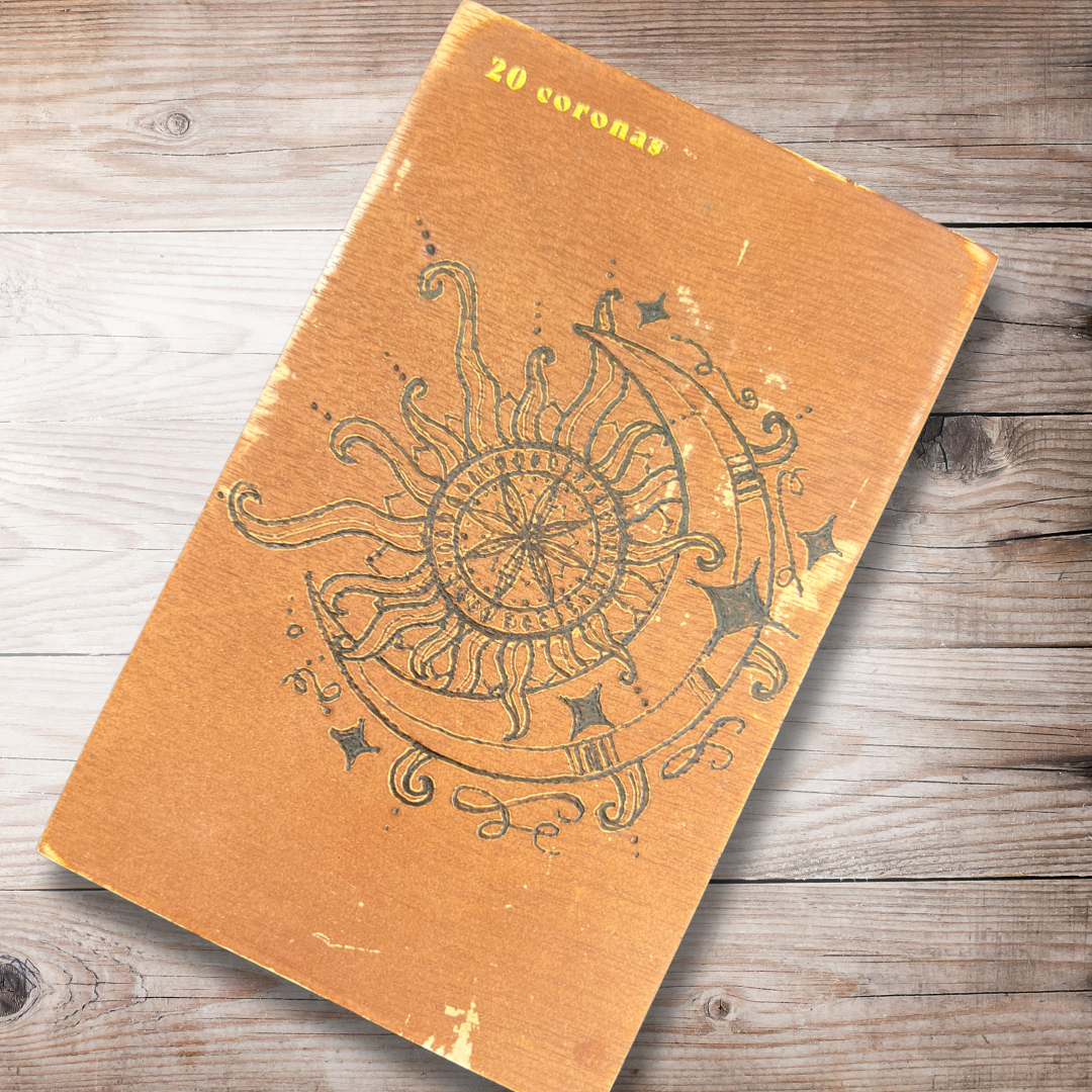 Box, Wood Burned Sun & Moon | Handcrafted Celestial Storage for Tarot, Crystals & Altar Tools