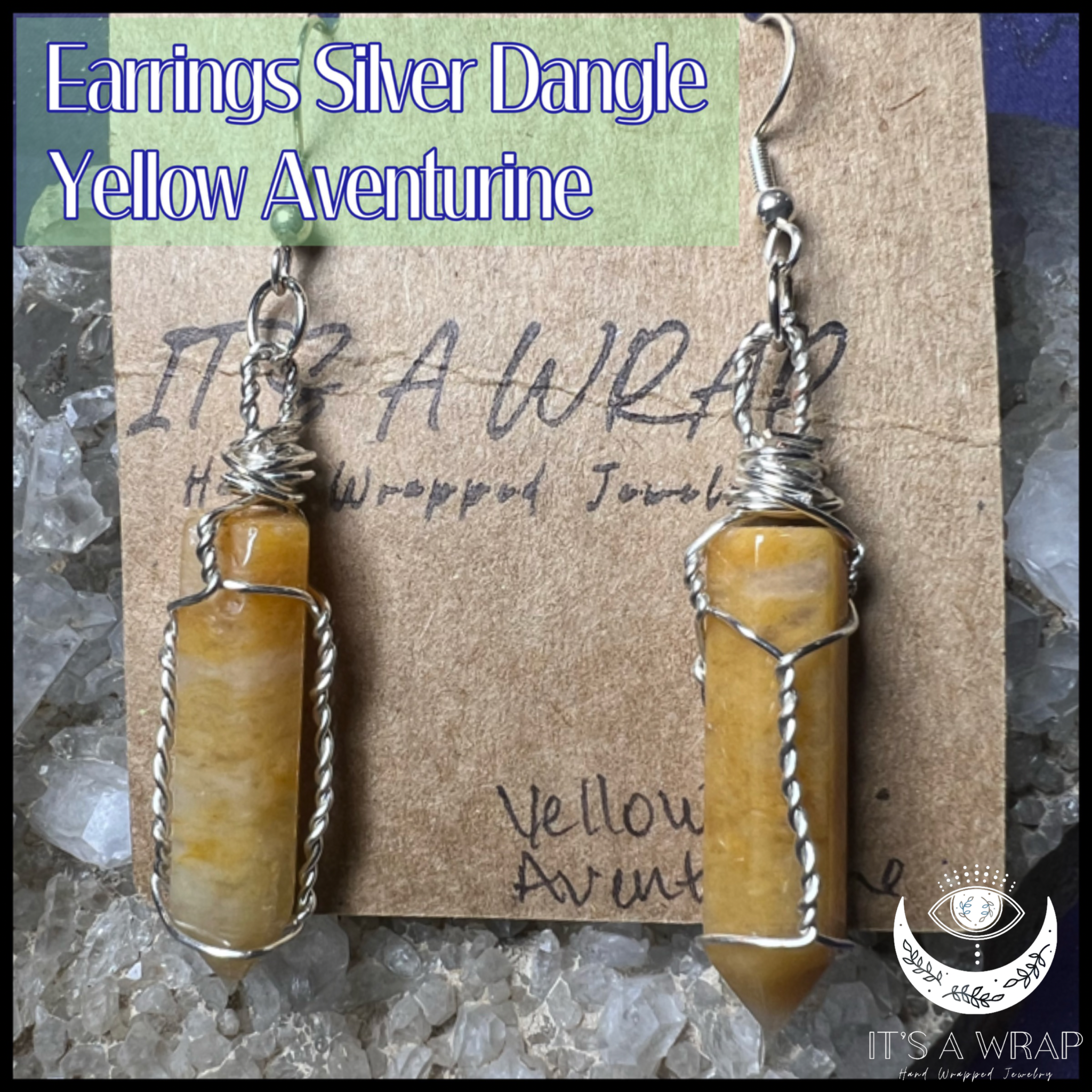 Earrings IAW Aventurine Silver