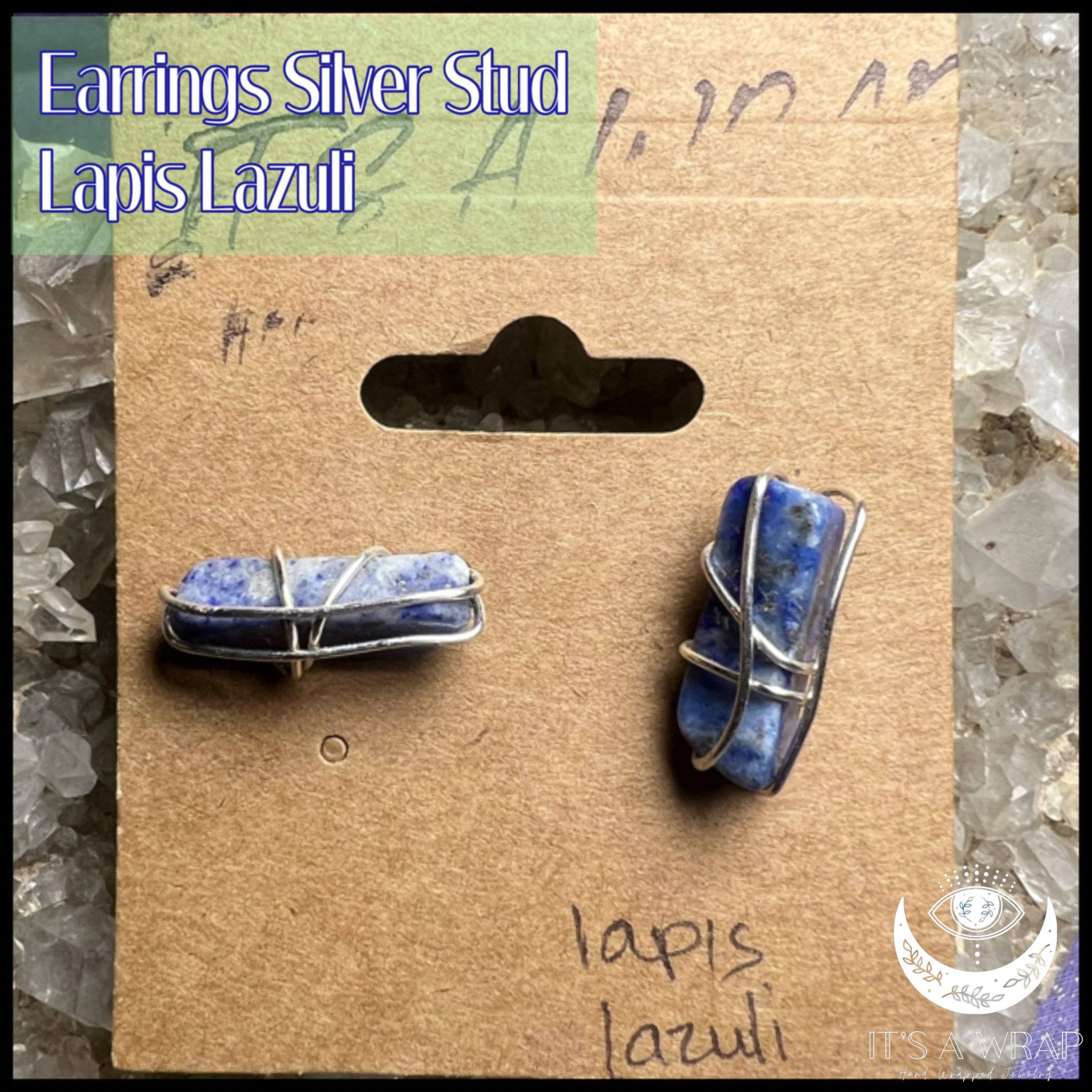 Earrings IAW Blue Kyanite Stud Silver