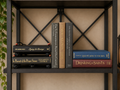 Book Shelf Hanging Great Titles| Repurposed Hardback Hanging Shelf with Paracord (Upcycled Decor)