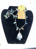 Necklace S&B 25” Angel Aura Quartz, Labradorite w/Blue Calcite