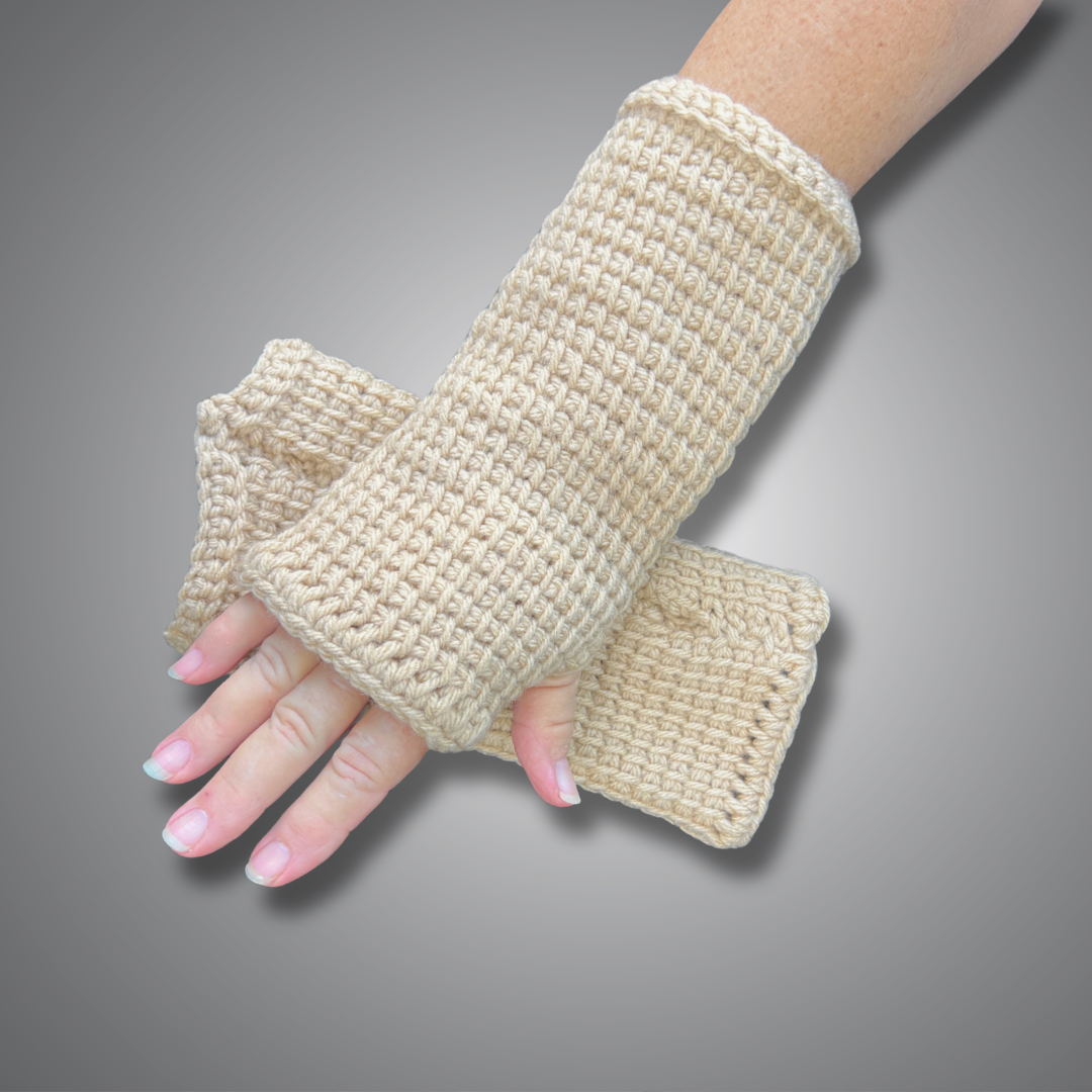 Gloves Crochet Fingerless Long Pair
