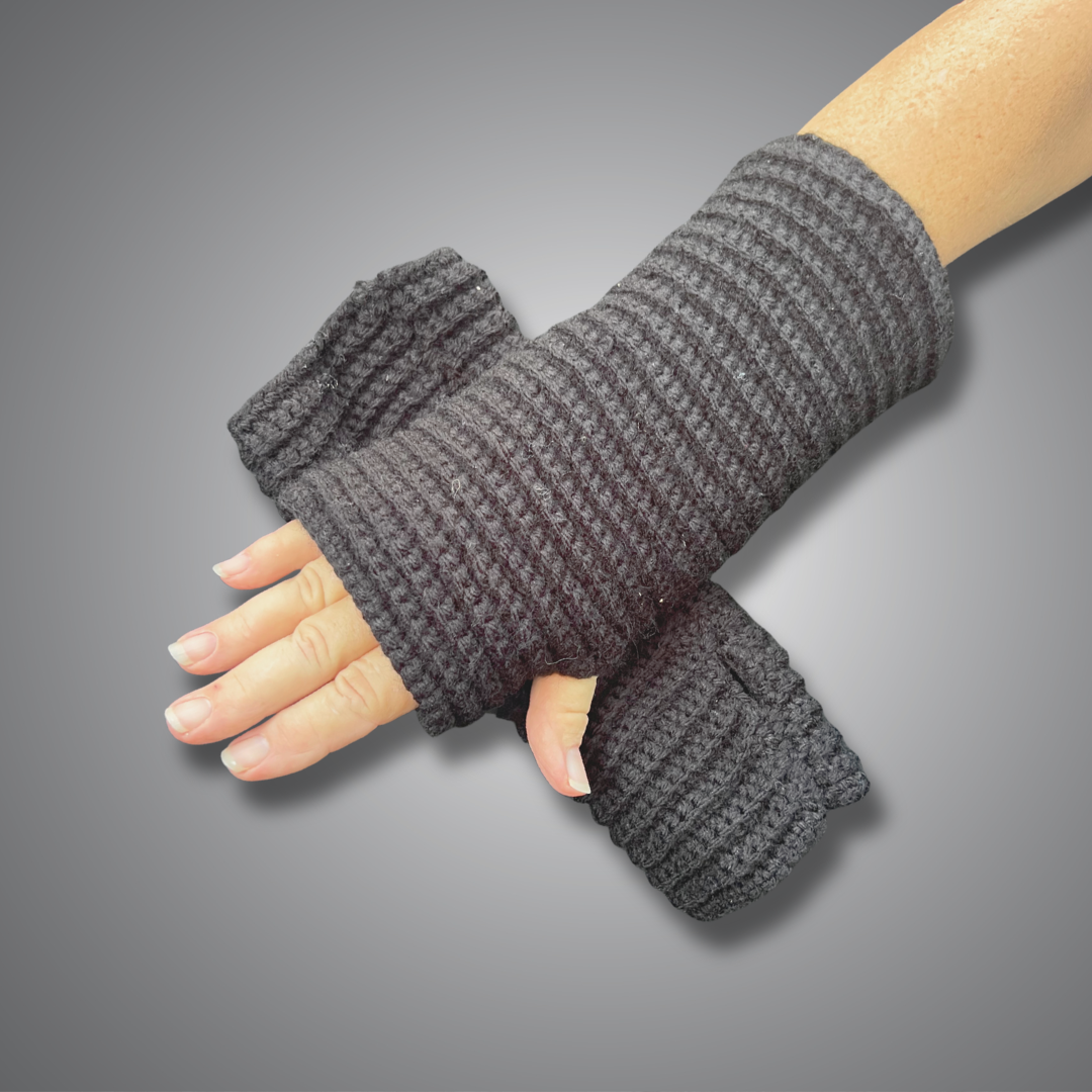Gloves Crochet Fingerless Long Pair
